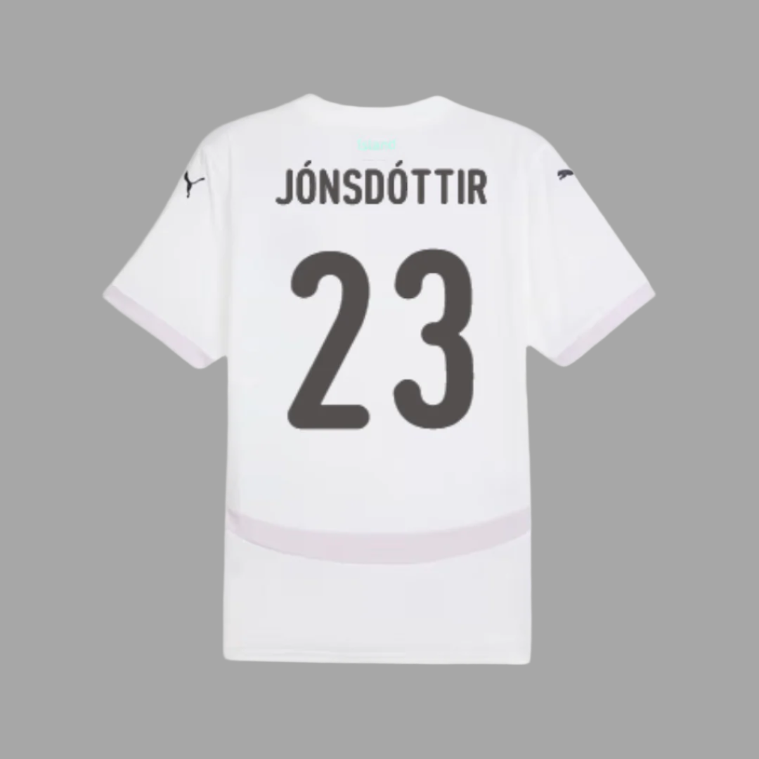 Iceland Away Stadium Straight Fit Shirt Jónsdóttir 23