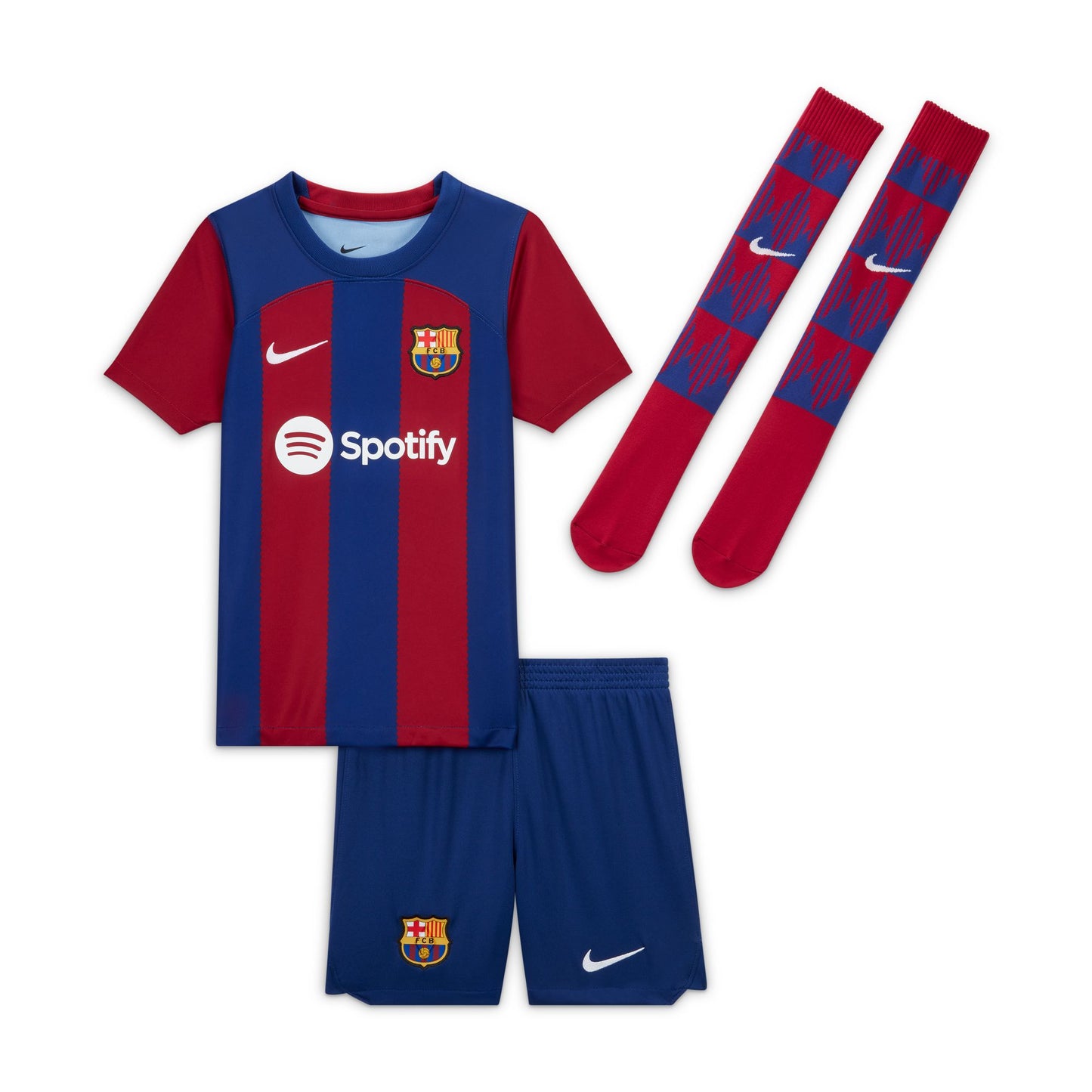 Barcelona Home 23/24 Younger Kids' Nike Dri-FIT 3-Piece Kit