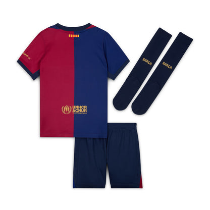 Barcelona Home 24/25 Little Kids' Nike Dri-FIT 3-Piece Kit