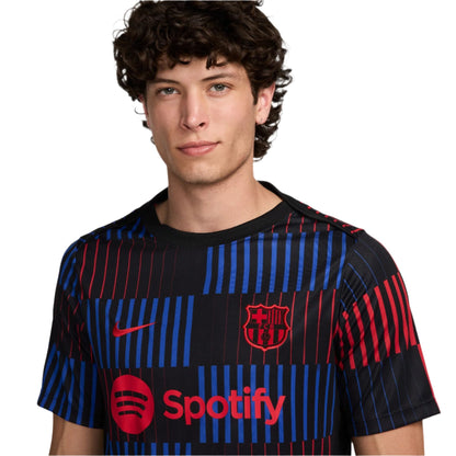 FC Barcelona Academy Pro Away Straight Fit Pre-Match Short-Sleeve Top