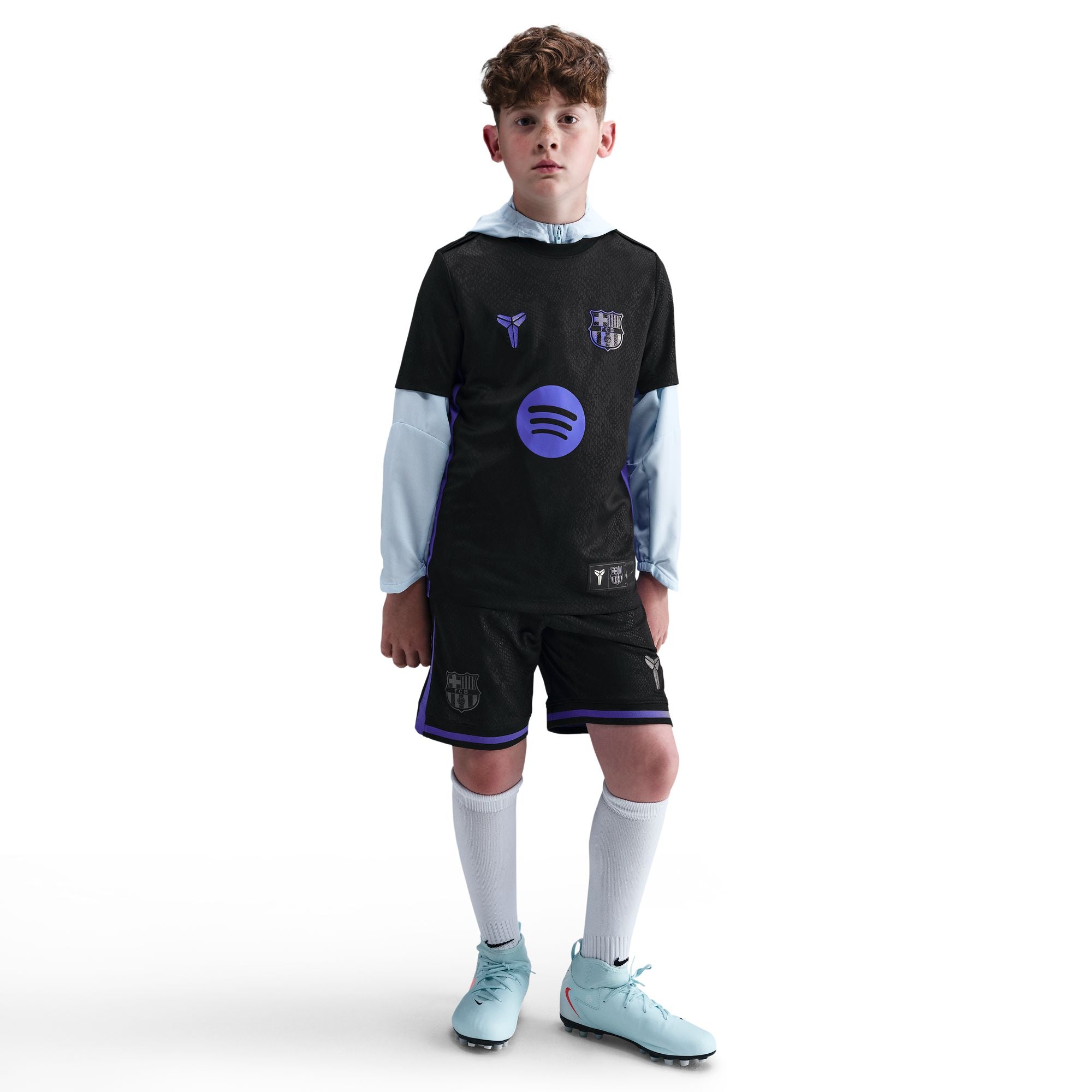 KIDS Kobe Bryant FC Barcelona Academy Pro Away Nike Dri-FIT Soccer Pre-Match Short-Sleeve Top