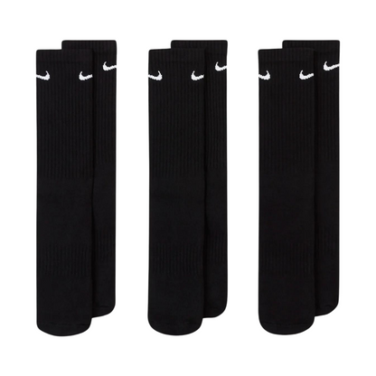 Nike Everyday Cushioned Black Training Crew Socks (3 Pairs)