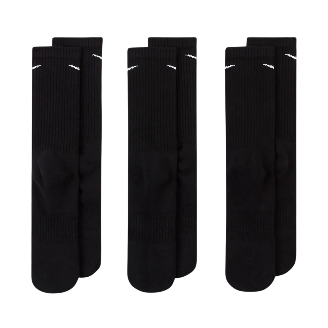 Nike Everyday Cushioned Black Training Crew Socks (3 Pairs)