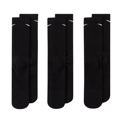 Nike Everyday Cushioned Black Training Crew Socks (3 Pairs)