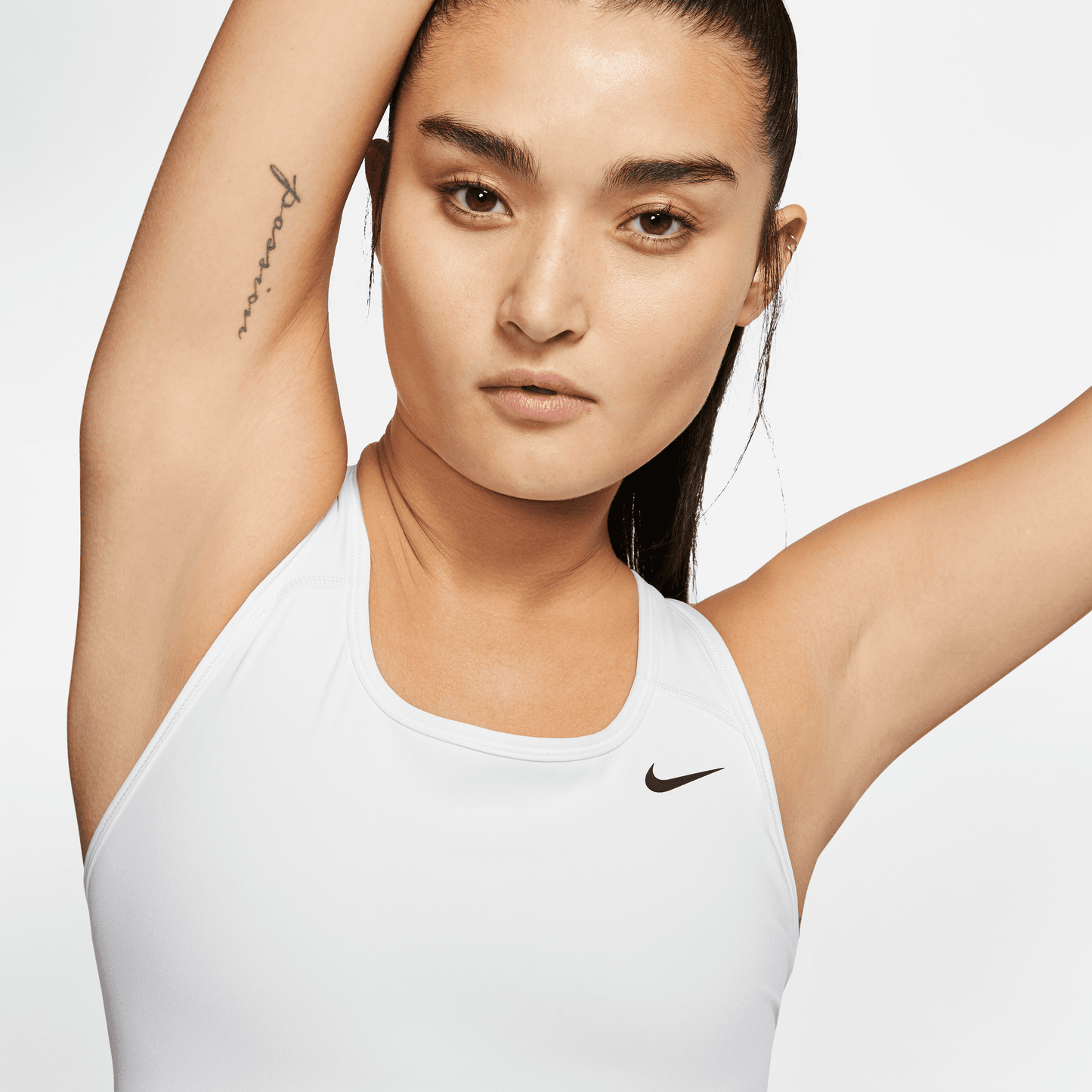 NIKE Women's Medium-Support Non-Padded White Sports Bra